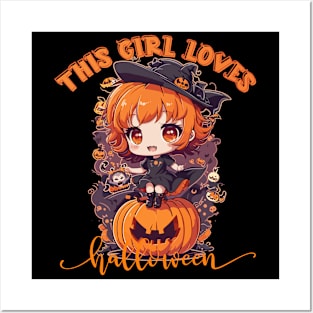 THIS GIRL LOVES HALLOWEEN Posters and Art